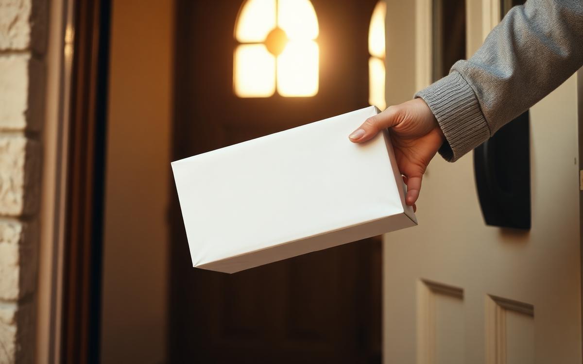 Patient receiving a package