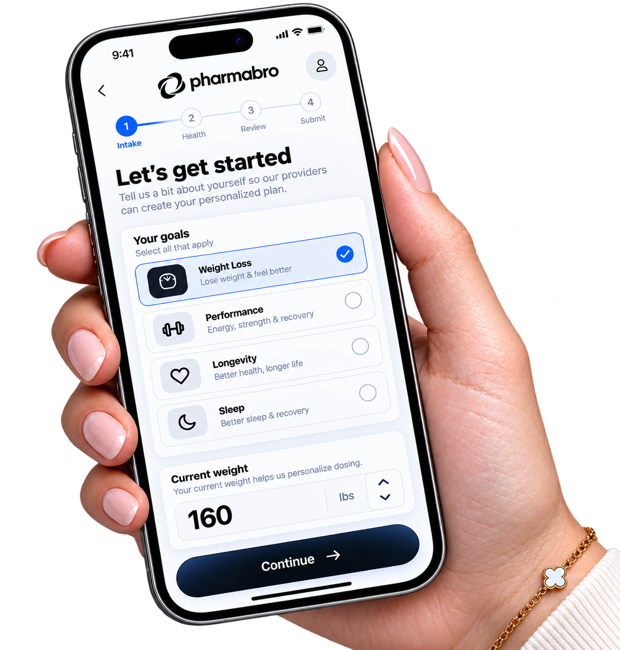 Patient intake on mobile, white labeled to your brand